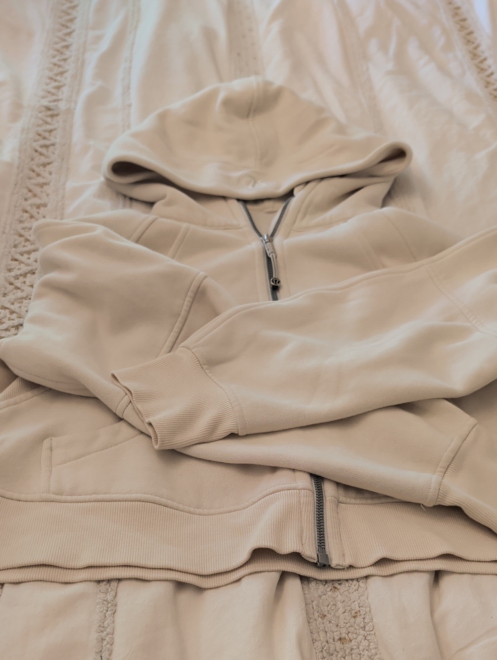 lululemon athletica Cream Full-Zip Hoodie